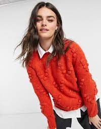 Vero Moda Sweater With Bobbles In Red In 2021 Vero Moda Sweaters Moda