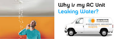 If water is leaking from the air conditioner, this may be due to normal operation, condensation process or proper leveling. Why Is My Air Conditioning Unit Leaking Water Interstate Air Conditioning Heating