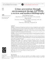 The crime of money laundering and criminal enforcement. Pdf Crime Prevention Through Environmental Design Cpted A Review And Modern Bibliography