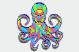 Download Mandala Octopus Papercutting Template Digital Download Art Collectibles Paper