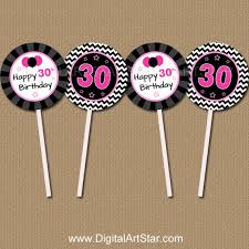 (114) wedding couple (97) wedding cupcake decoration (4) wedding favors (72) wedding flags (23). 30th Birthday Cupcake Toppers Diy Printable 30th Bday Party Decorations Thirtieth Birthday Toppers 30th Birthday Party Favor Tags By Digital Art Star Catch My Party