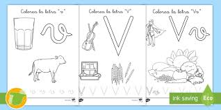 Letra V Para Colorear