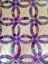 Double Wedding Ring Quilt Amish Quilt Purple Quilt King Size Quilt Patchwork Quilt Quilted Beds Wedding Ring Quilt Purple Quilts Double Wedding Ring Quilt
