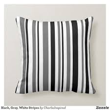 Black And White Striped Throw Pillow Black Gray White Stripes Throw Pillow Zazzle Com Stripe Throw Pillow Striped Throw Throw Pillows