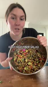 Eat. Your. Fiber. 🫡 this easy bean salad is one of my favorites and keeps  so well in the fridge! #highfiberfoods #easyrecipe #beansaladrecipe  #cowboycaviar #dogmom #mealprep #healthyrecipes ...