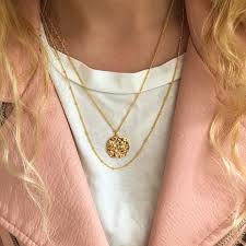 Halskæden ligger flot om halsen og kan både sidde alene eller. Eindeutig Nala Necklace In Vergoldet Silber Sterling 925 Blank Von Maanesten