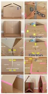 Making a diy cardboard box cat castle is super easy, and you don't need many supplies at all! Making A Collapsible Playhouse Out Of A Simple Cardboard Box Is Easier Than You Think Cardboard Playhouse Cardboard Play Play Houses