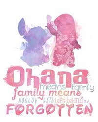 Lilo And Stitch Ohana Means Family Printable 8x10 Poster Digital Instant Download Disney Wall Art Home Decor Watercolor Quote Lilo Stitch Ohana Disney Wall Art Lilo Stitch