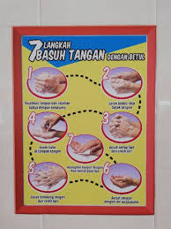 Gilas adonan dengan penggiling adonan mi nomor 1, lipat dua dan gilas kembali. Sticker Cara Cuci Tangan 7 Langkah Cuci Tangan Shopee Malaysia
