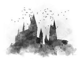 Harry potter party supplies let you bring the fun and adventure from the wizarding world right to your little one's harry potter birthday party celebration. Art Print Hogwarts Harry Potter Illustration Black And White Wall Art Gift Ebay