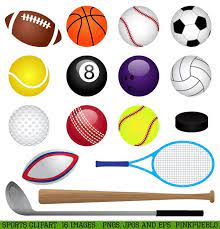 Sports Clipart Clip Art Basketball Baseball Football Golf Etsy In 2022 Sports Clips Clip Art Stamp Crafts