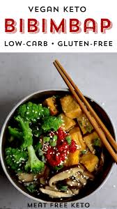 Vegan Keto Bibimbap Gluten Free Soy Free Option Meat Free Keto Vegan Keto Recipes Recipe Low Calorie Vegan Vegan Keto Recipes Vegetarian Keto