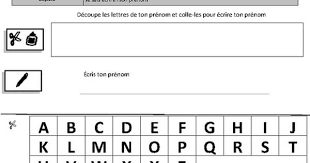 Ecrire Son Prenom Ecriture Maternelle Petite Section Moyenne Section Cycle 1 Prenom Chiffre A Imprimer Petite Section