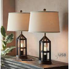 Lucas Bronze Night Light Usb Table Lamps Set Of 2 88r34 Lamps Plus Table Lamp Sets Table Lamp Lamp