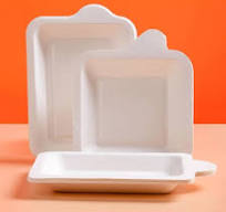 Biodegradable Bagasse Pulp Sugarcane Cake Tray Disposable ...