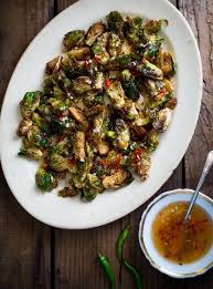 Fried Crispy Brussels Sprouts With Homemade Sweet Chili Fish Sauce Dip Sprout Recipes Brussels Sprouts Recipe Brussel Sprouts