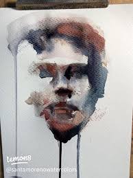 Lines and watercolor