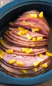 Make Sure To Use Spiral Could Probably Go With A Little Less Sugar 3 5hr Not Long Enough For 7 Ham With Slow Cooker Ham Recipes Slow Cooker Ham Ham Recipes