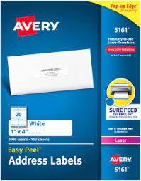 Avery 5160 easy peel white address labels are perfect for creating professional labels quickly and easily. Avery Easy Peel Address Labels 1 X 4 2 000 Labels 5161 Avery Com