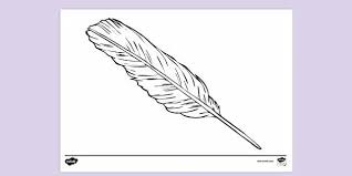 Feather coloring page feather illustration feather sketch. Free Printable Feather Colouring Page Teacher Made