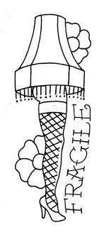Set from cute unicorns on white background. A Christmas Story Lamp Coloring Page The Rusty Needle Tattoo Christmas Tattoo Lamp Tattoo Christmas Story Lamp