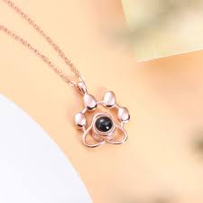 A we can do animals and people. Pet Paw Photo Projection Necklace Getnamenecklace