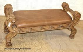 Shop for leather bed bench online at target. Sold Price Contemporary Highly Carved Leather Top End Of The Bed Bench By Ashley Furniture Invalid Date Edt