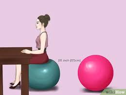 Squeeze your shoulder blades down and back and lift straight arms into a t position with your thumbs pointing up. How To Choose The Correct Size Yoga Ball 6 Steps With Pictures