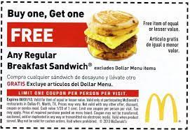 Use our valid $2 mcdonald's coupon deal to save on your drive thru order. Mcdonalds Bogo Free Breakfast Sandwich Printable Coupon Printable Coupons Free Breakfast Mcdonalds Coupons
