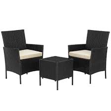Otto versand gartenmöbel rattan outlet aldi möbel best bettwäsche aluminium metall ikea kleiderschrank ottomane links cotton made in africa. Songmics Gartenmobelset Ggf001b02 Ggf001k02 3 Tlg Lounge Set Terrassenmobel Balkonmobel Garten Schwarz Online Kaufen Otto