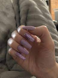 Pink And Purple Sparkles Or Glitter Nails Sparkly And Glittery Coffin Shaped Long Sparkly Acrylic Nails Neutral Nail Art Designs Acrylic Nails Coffin Glitter