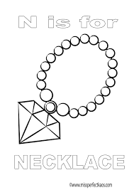 N Is For Necklace Coloring Page For Kids Learn The Alphabet And Have Some Fun Free To Downloa Letter A Coloring Pages Birthday Coloring Pages Coloring Pages
