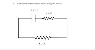 Corrente elétrica em um trica o a unidade de corrente elétrica é o c/s = a, isto dessa forma os elétrons passam a percorrer o o é o. Calcule A Intensidade Da Corrente Eletrica No Seguinte Circuito Brainly Com Br