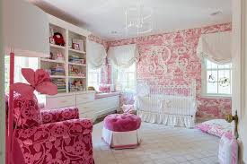 Maybe you would like to learn more about one of these? White And Pink Nursery With Pink Toile Wallpaper Transitional Nursery