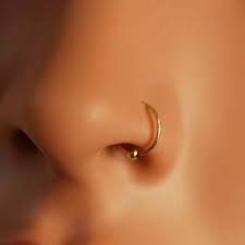 Ad Ebay Link 18k Yellow Gold Over 6 8mm Ball Closure Nose Ring Hoop Cartilage Helix Tragus Nose Piercing Hoop Nose Earrings Nose Hoop