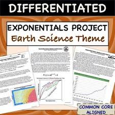 Exponential Equations Project Algebra In Earth Science Earth Science Earth Science Projects Algebra