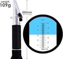 0-10% Brix Refractometer with ATC Low-Concentrated Sugar Content Solutions  Accuracy 0.1% Maple Sap Cutting Liquid CNC Maple Syrup Makers Tea