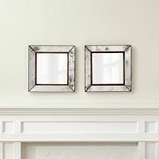 Glam gem edge arched leaner mirror 80x150cm. Dubois Small Square Wall Mirrors Set Of 2 Crate And Barrel Uae
