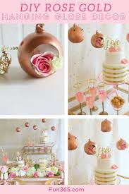 Make These Diy Rose Gold Hanging Globes For Simple Wedding Reception Decor Missy And Kristen F Simple Wedding Reception Diy Wedding Decorations Wedding Saving