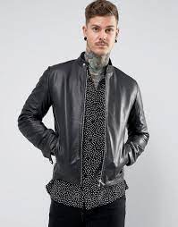 Get This Asos S Leather Jacket Now Click For More Details Worldwide Shipping Asos Leather Racing Bi Best Leather Jackets Asos Menswear Casual Leather Jacket
