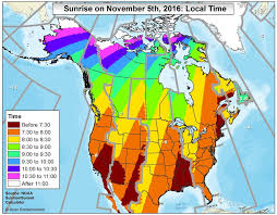 November 5 Latest Sunrise Of The Year Vivid Maps Illustrated Map Sunrise Us Map