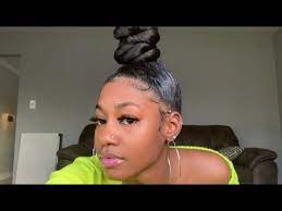 The heart is unusual and makes it more fun. Quick Easy Top Knot Bun W Braiding Hair On Natural Hair Youtube