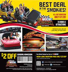 Free nascar.com coupons verified to instantly save you more for what you love. Nascar Speedpark Pigeon Forge Coupons From The Smoky Mountain Coupon Book Family Attraction Tennessee Vacation Coupon Book
