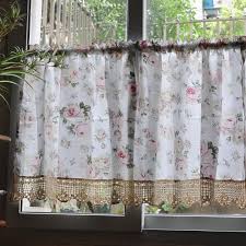 French Country Floral Rose Cafe Kitchen Curtain 007 Kitchen Curtain Designs Kitchen Curtains Cafe Curtains