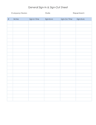 Use blank templates for automatic numbering, to create distinctive headings, or to facilitate note. 30 Printable Sign In Sign Out Sheets Best Templates