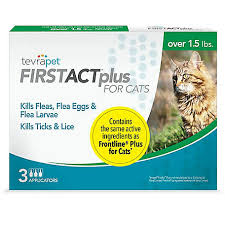 Frontline plus for dogs and cats. Firstact Tevrapet Firstact Plus For Cats Over 1 5 Lbs 3 Doses 004tvb 00011 At Tractor Supply Co