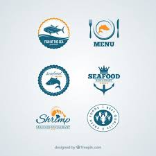 Seafood Badges Logo De Poisson Restaurant Fruit De Mer Restaurant Logo