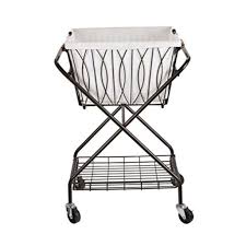 Artesa 5187033 Verona Collapsible Metal Laundry Cart With Removable Basket Canvas Bag 20 5 L X 16 2 W X 13 H Antique Black Walmart Com Walmart Com Round rolling laundry & storage cart steele canvas basket color: