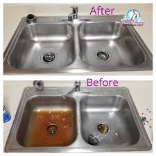 clean a stainless steel sink