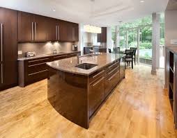 Do You Think Blonde Hardwood Floors Pair Well With Dark Cabinets Contemporary Kitchen Kitchen Cabinet Design Living Room Kitchen